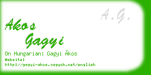 akos gagyi business card